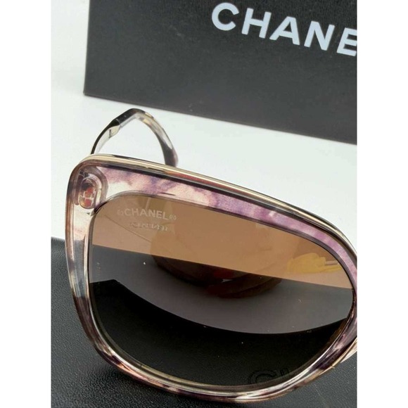 CHANEL Polarized Sunglasses WS12083 Brown – Side‎ Logo – 100% Authentic – Women